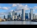 London’s 2021 | Financial City of London Canary Wharf | Walking Winter Sunny afternoon, 4k