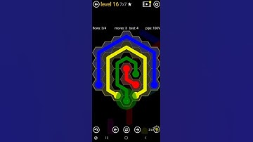 How To Solve Flow Free Hexes Sunflower Pack Level 16 7x7 Board Walk Through Solution Walkthrough