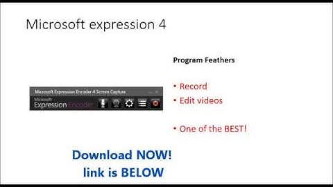 Download Microsoft Expression 4 free screen recorder and editor Very POPULAR!