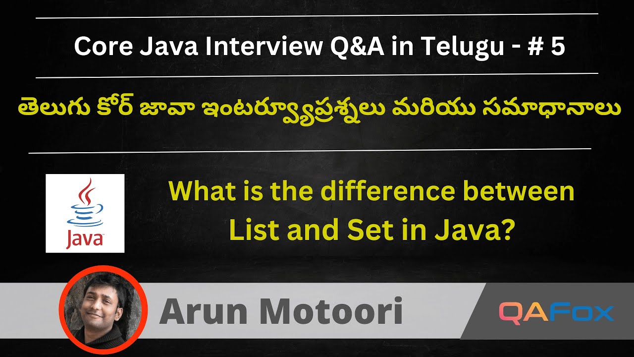 What is the difference between List and Set (Core Java Interview Q&A in ...