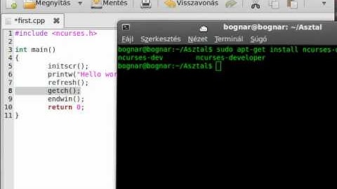 Ncurses and C++ 1 - hello world (for Linux!)
