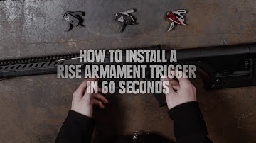 How to Install a RISE Armament drop-in trigger in 60 Seconds