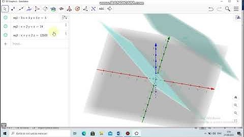 Menggunakan Geogebra untuk mencari penyelesaian SPLTV