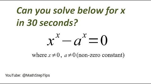 Can you solve this for x in 30 seconds? Many don