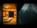 Cozy Bedroom Rainstorm – Torrential Rain on Window &amp; Evergreen Trees