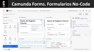 Camunda Forms. Formularios No-Code utilizando Camunda 8