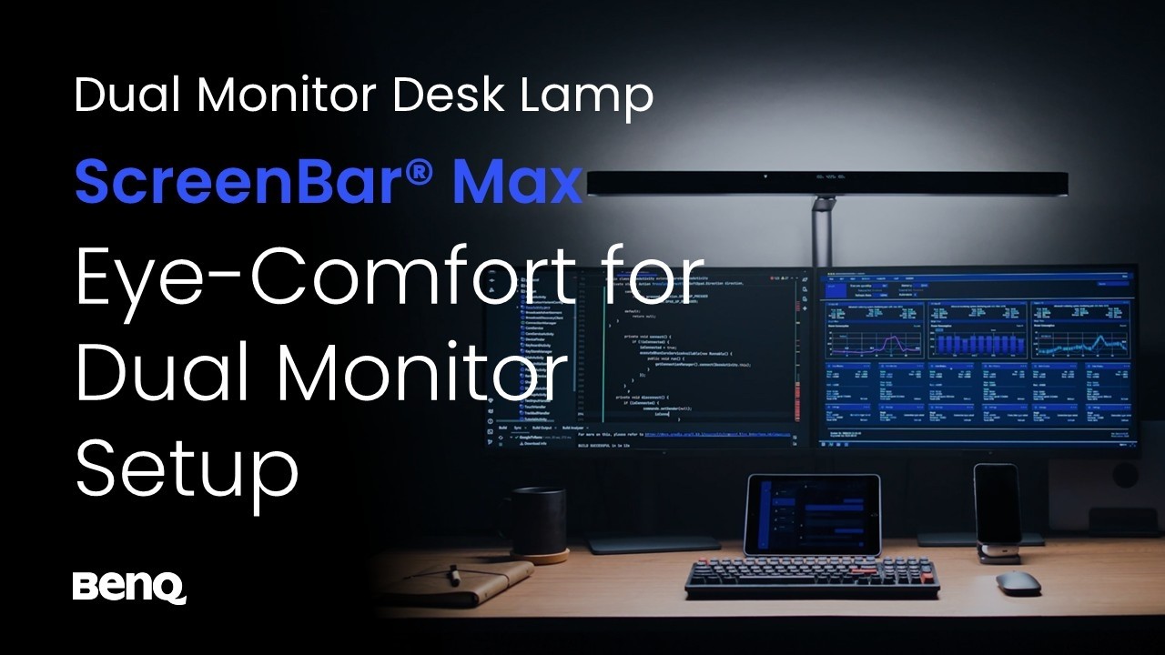 Dual Monitor Desk Lamp for Professionals｜BenQ ScreenBar Max