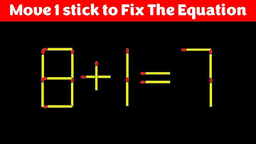 Matchstick Puzzle - Move Stick To Fix The Equation #matchstickpuzzle #simplylogical