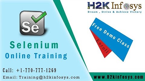 Selenium webdriver online training demo | selenium automation testing course online