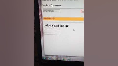 onfocus and onblur event in JavaScript