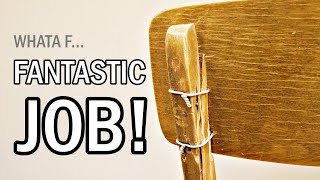 Watch how pro restorer does his job / 50-s chair restoration