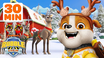 Rubble Travels to the North Pole & Helps Santa! w/ Charger | 30 Minute Compilation | Rubble & Crew