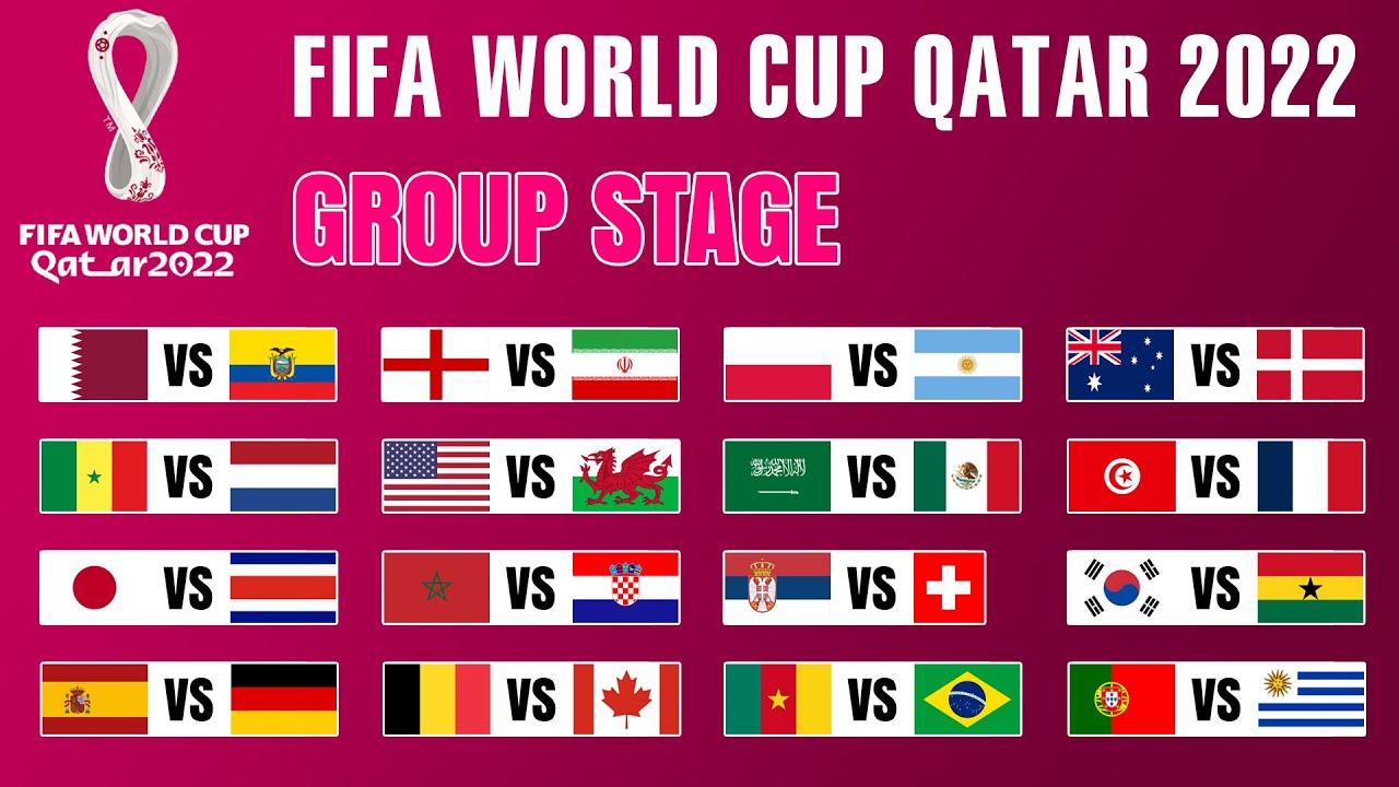 Group Stage Match Schedule FIFA World Cup Qatar 2022.