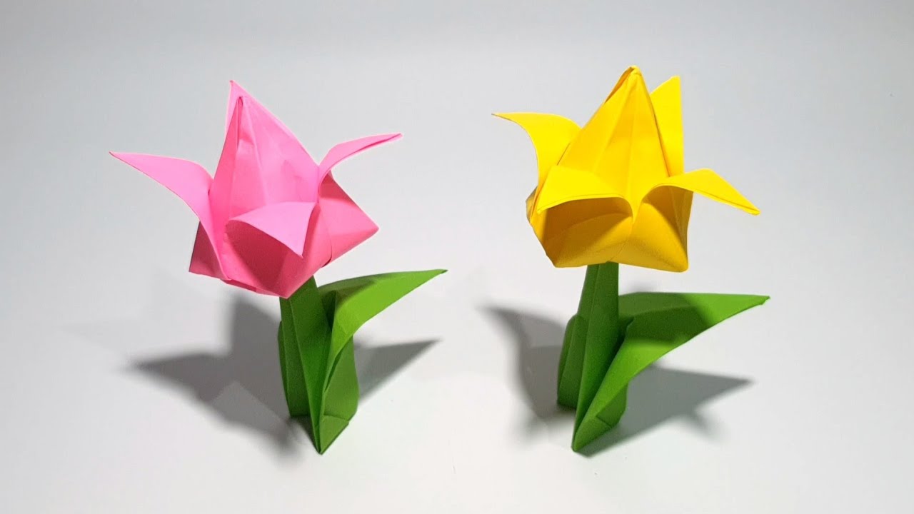 Membuat Origami Bunga Tulip  YouTube