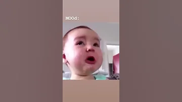 رياكشن طفل كيوت يبكي 