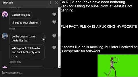 Plexa being a hypocrite