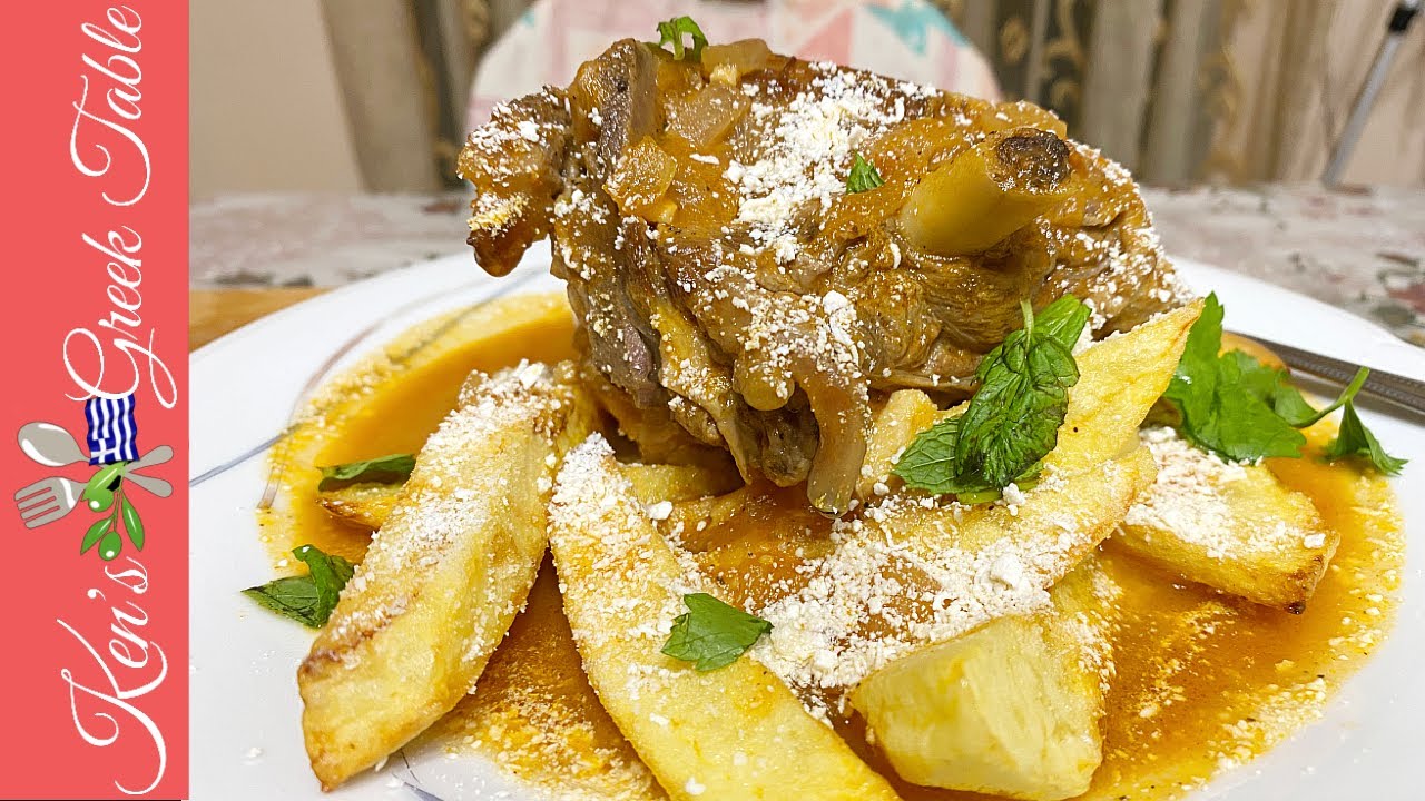 Greek Slow Braised Lamb With Thick Cut Fries