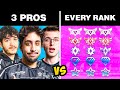 Can 3 Pros Beat EVERY RANK In Rocket League?!