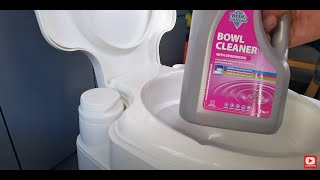 Thetford porta potti 365 blue for poo pink for stink