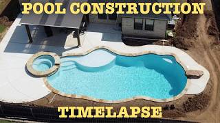 Insane $120,000 Backyard Transformation in 9 minutes— Pool Construction Timelapse