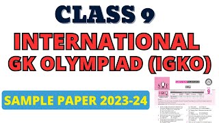 IGKO Class 9 IGKO 2023-24 // SOF GK Olympiad Questions // Sample Paper GK Olympiad Class 9