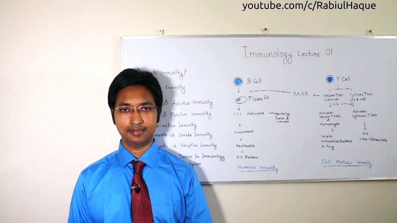 Immunology Lecture 01 : Introduction & Components of Immunity - YouTube