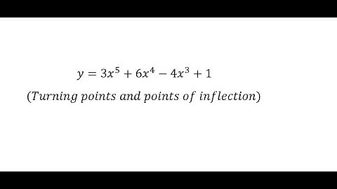 Calculus Help: Finding the turning points and inflection points of y=3x^5+6x^4-4x^3+1