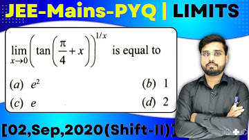 JEE Mains 2020 PYQ [02,Sep,2020(Shift-II)] | find the Limits of the function | LIMITS PYQ