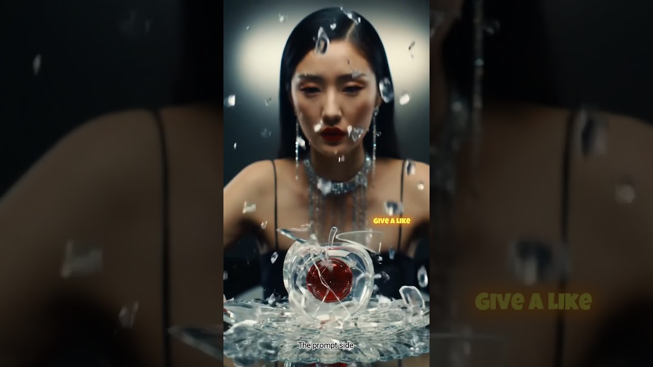 New glass strawberries shattered by AI | Unreal Fruit Eating VFX 2025 