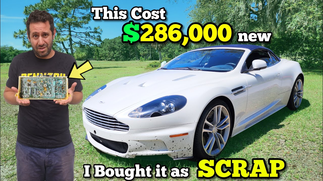 ⁣I Bought a $286,000 Aston Martin V12 and got 90% Off because it was Flood Totaled