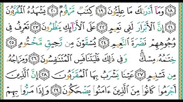 83- سورة المطففين | مصحف حفص |أيمن سويد