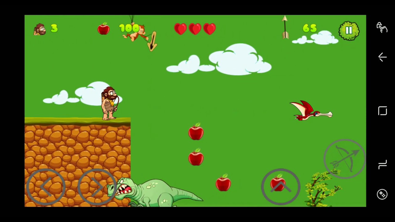 Caveman adventure level 1 - Jump Or Die - Games Run