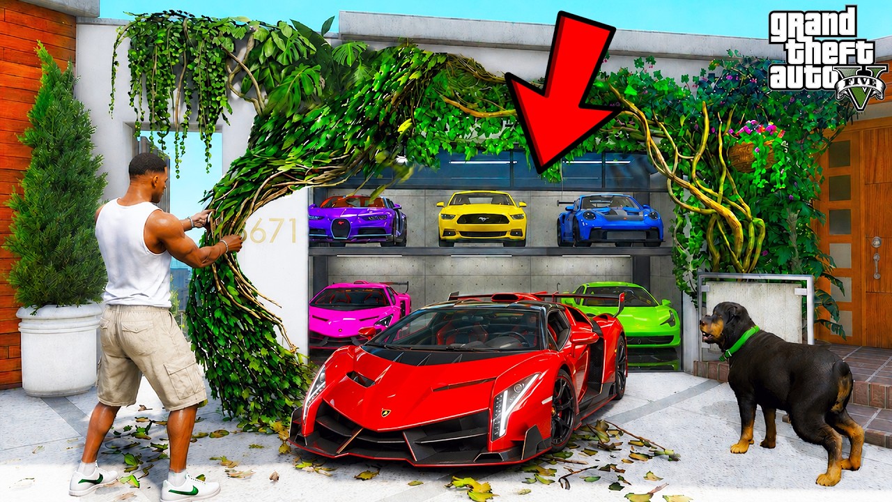 Franklin Builds a Hidden Supercar Garage in GTA 5 | SHINCHAN and CHOP