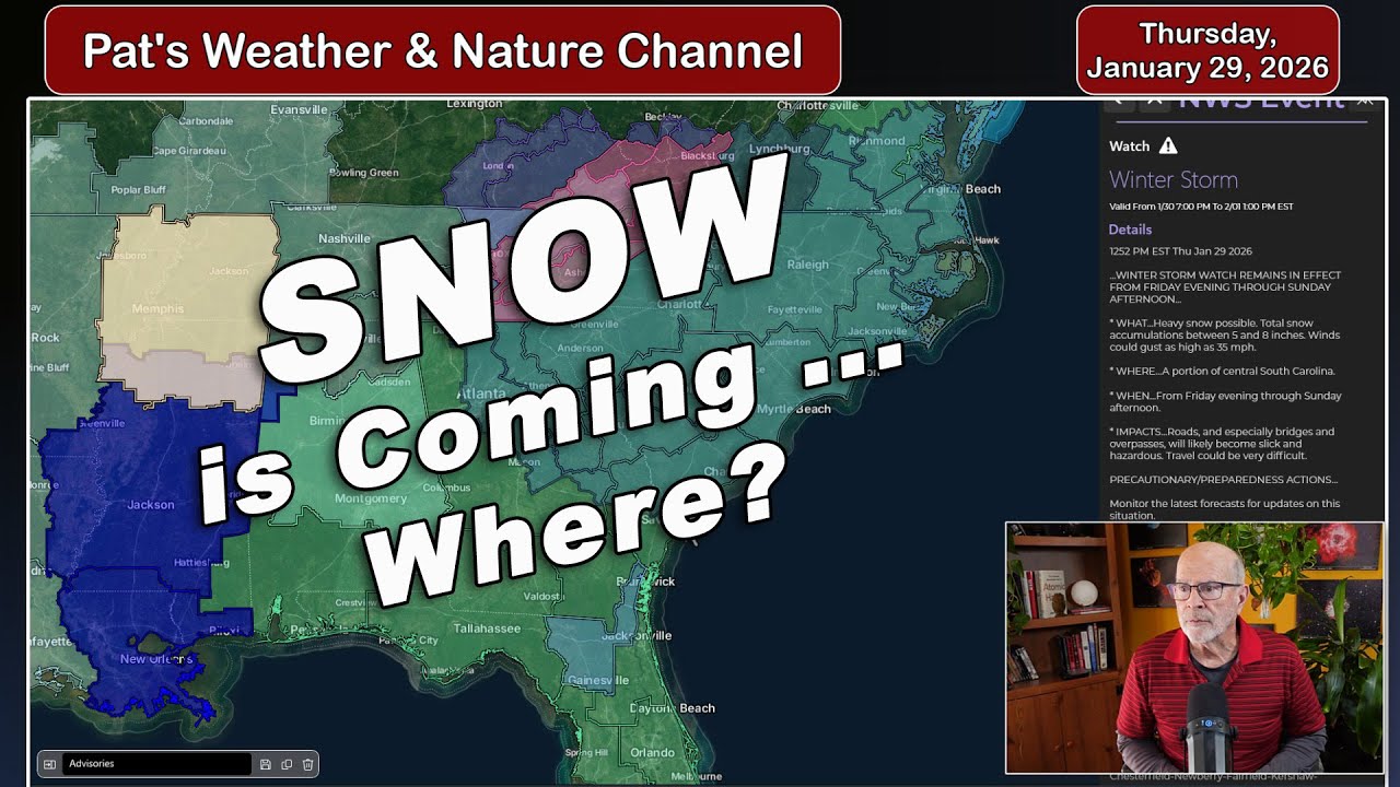Winter Storm Watch and Extreme Cold Watch for SE US - YouTube