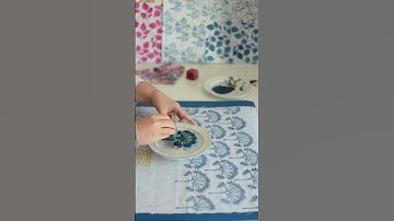 Textile lino block print demo