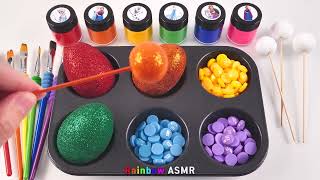 Satisfying Video l How to make Rainbow Lollipop Candy and Glossy Balls into Playdoh Cutting ASMR #57