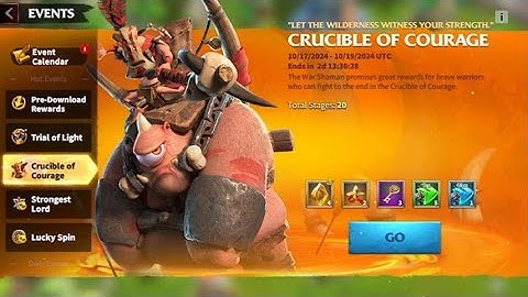 Call of Dragons -What is the (Crucible of Courage) event?