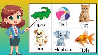 Abc Flashcards for toddlers - Babies first words - Abc for kids - Learn the ABCs