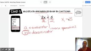 Station 3 NOTES - Multi-Step Equations
