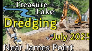 Treasure Lake Dredging July 2025 (Drone) - Near James Point - (2x Speed)