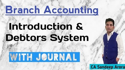 Branch Accounting ! Introduction and Debtors System ! Format & Journal Entries ! Demo for CMA Inter