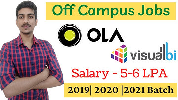 OLA Off Campus Drive 2021 | 2019 2020 2021 Batch | 5.5lpa |BE ME BCA MCA MSC | OLA Freshers Jobs