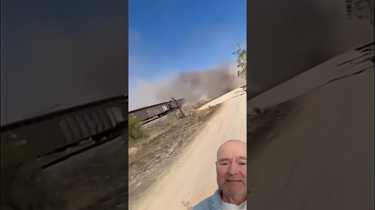 WAY too close to a train derailment!