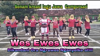 Wes Ewes Ewes Dikandani Ora ngrewes//Senam kreasi lagu Jawa campursari//@finakreasi-85