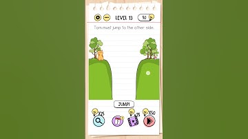 Level 13 / brain test / tom must jump to the other side