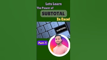 Subtotal in Excel : Step by Step #excel #subtotal @ExcelSquareByAfroz