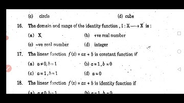Mcqs on functions part 2/second year maths/