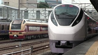 常磐線特急E657系と国鉄特急色E653系