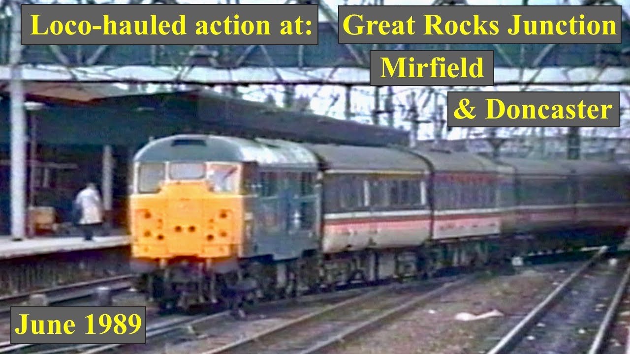 British Rail in the 1980s - Great Rocks, Mirfield & Doncaster station  - June 1989