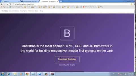 Học bootstrap 4 - Bài 1 Cài đặt và giới thiệu về Bootstrap 4 Alpha